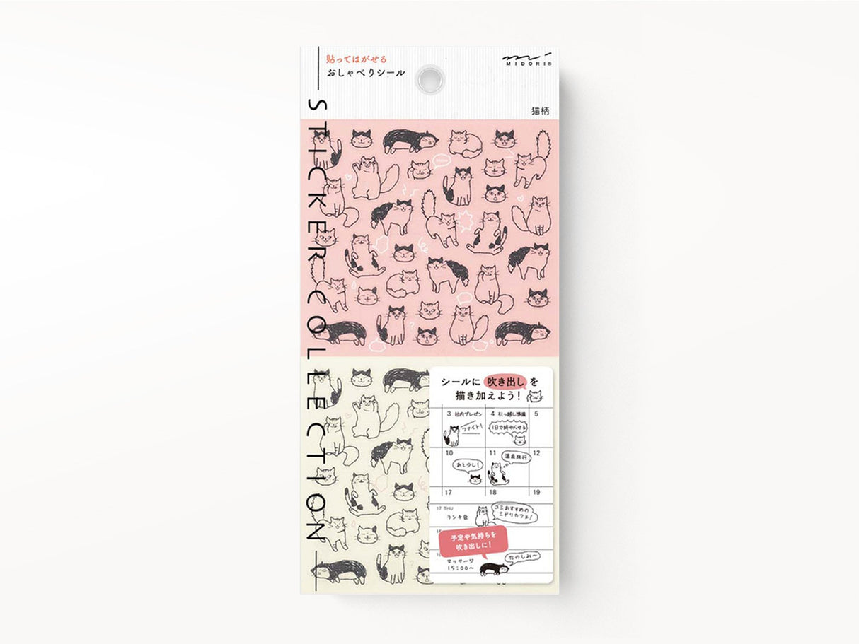 Midori Stickers for Diary Pages - Chat Cat