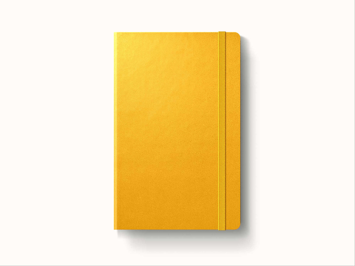 Moleskine Silk Hardcover Extra Large Notebook Ruled Orange Yellow