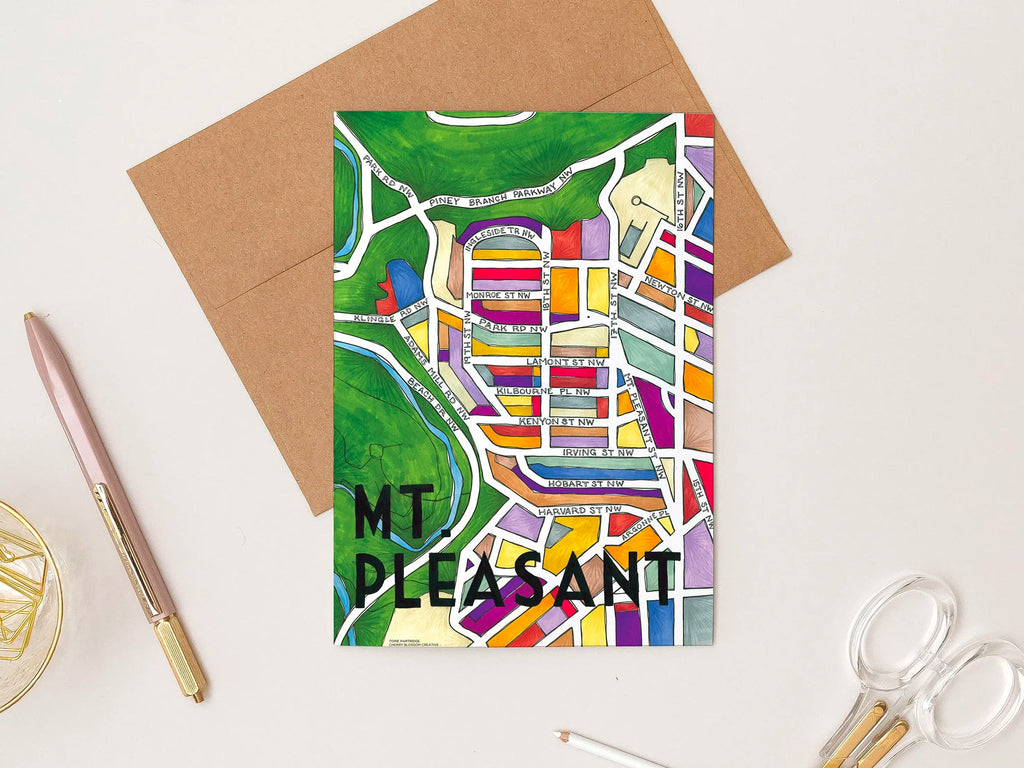 Mt Pleasant Art Map Greeting Card