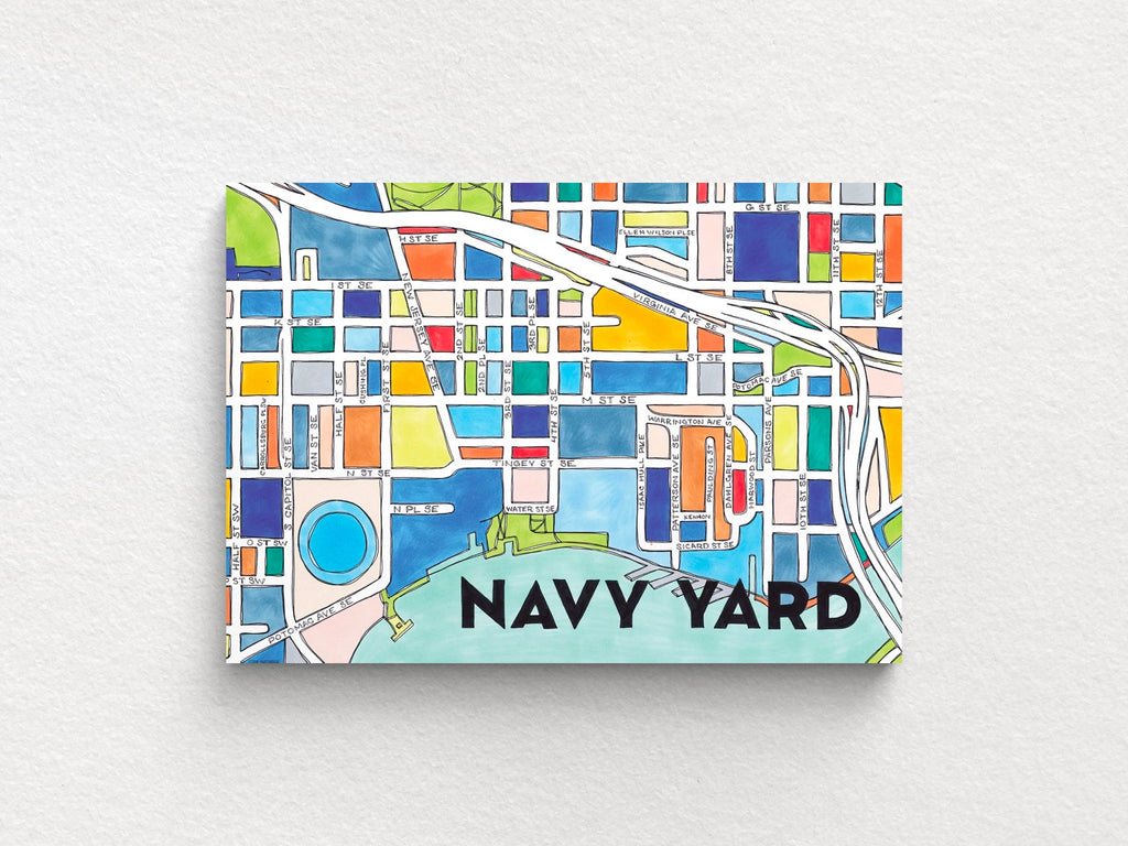 Navy Yard Art Map Greeting Card