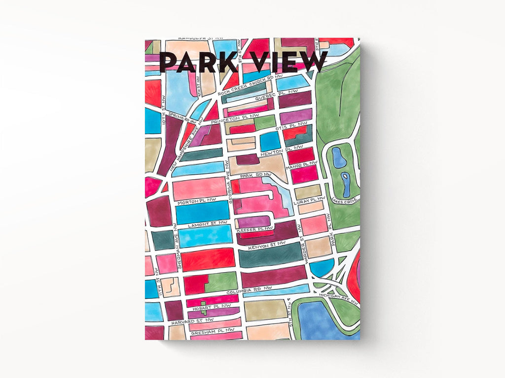 Park View Art Map Greeting Card