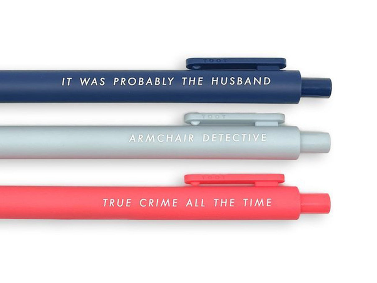 Pens for True Crime Afficionados