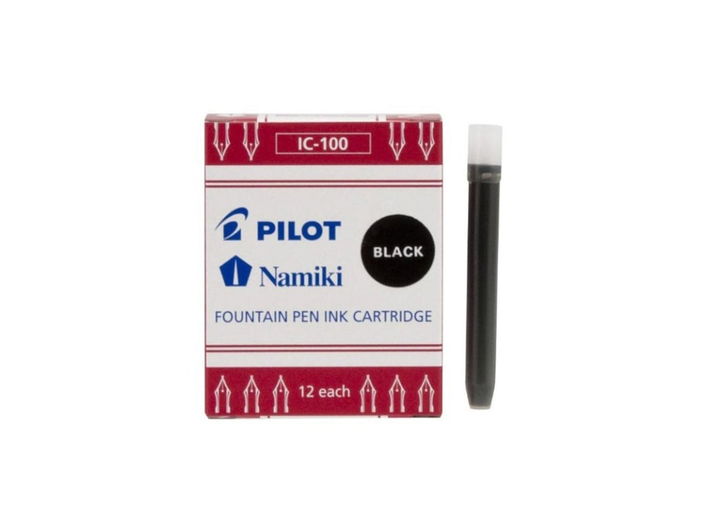 Pilot Namiki Fountain Pen Ink Cartridges Black - Set of 12