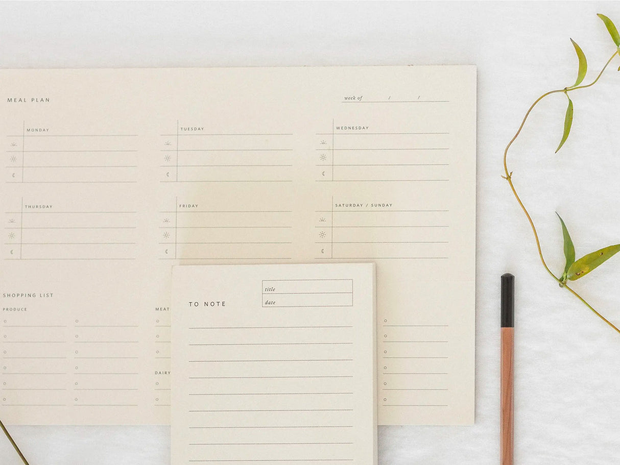 Weekly Meal Planner Notepad