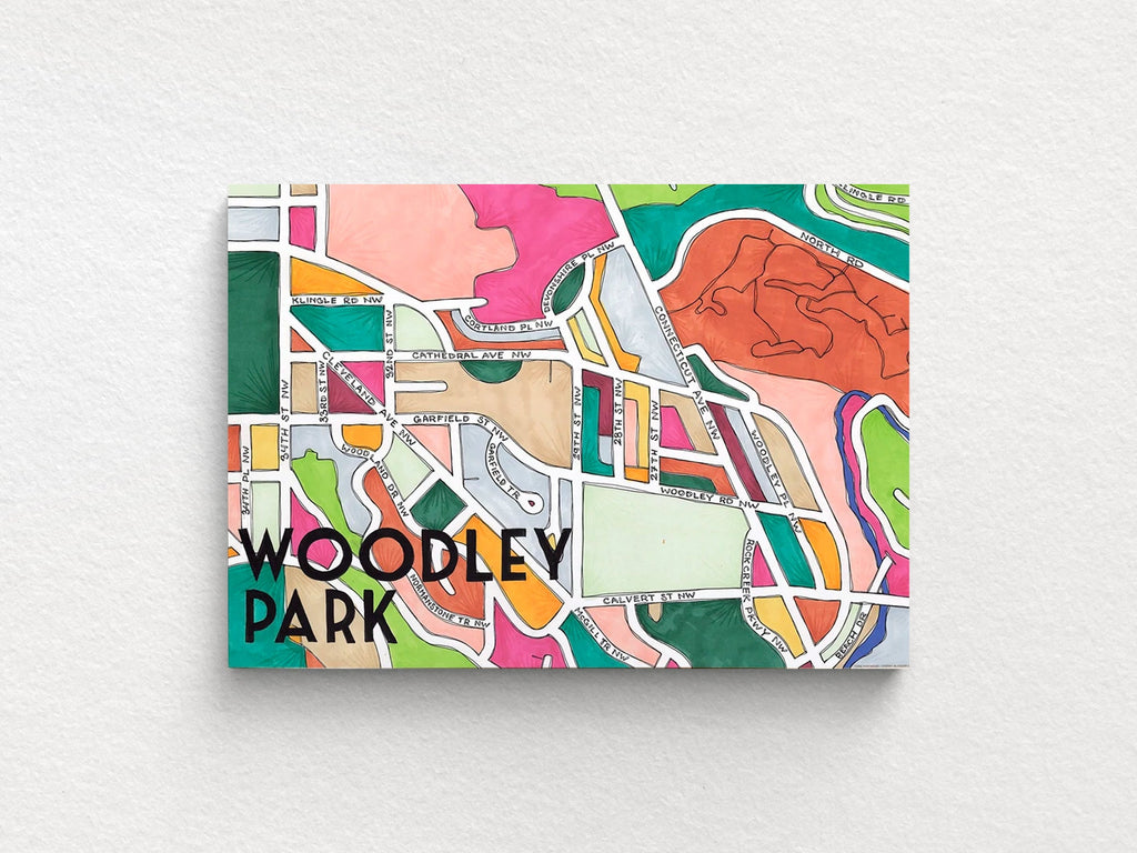 Woodley Park Art Map Greeting Card