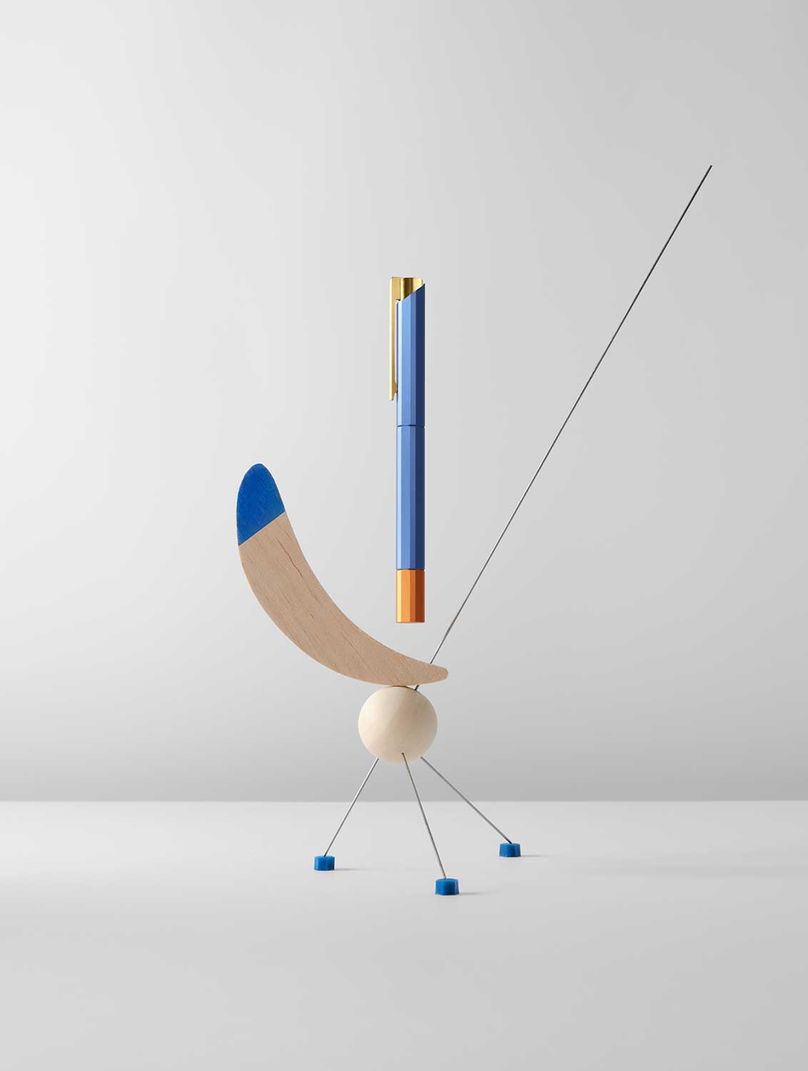 Ystudio Bihex Rollerball Pen - Blue Gin