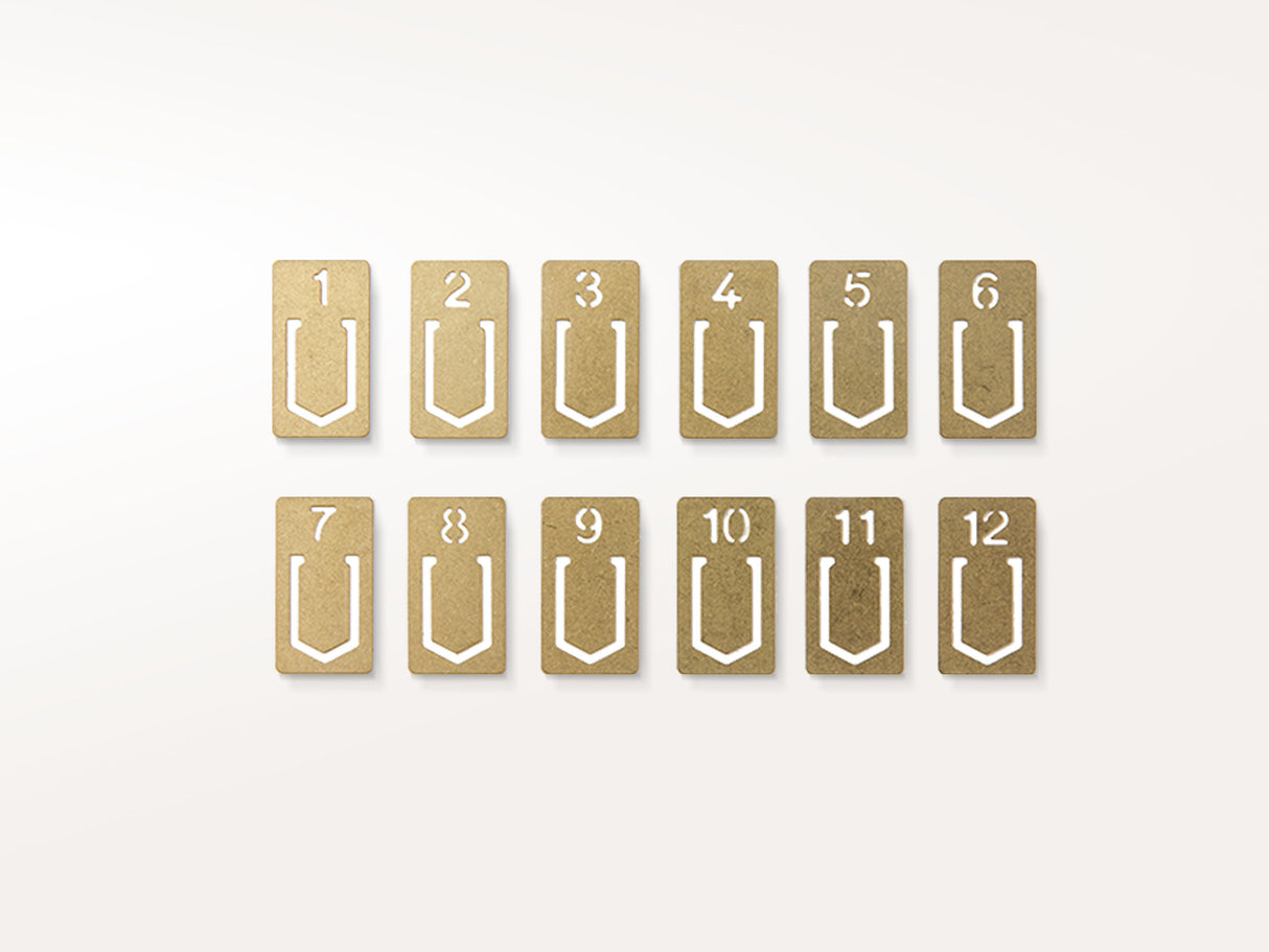 Brass Number Clips