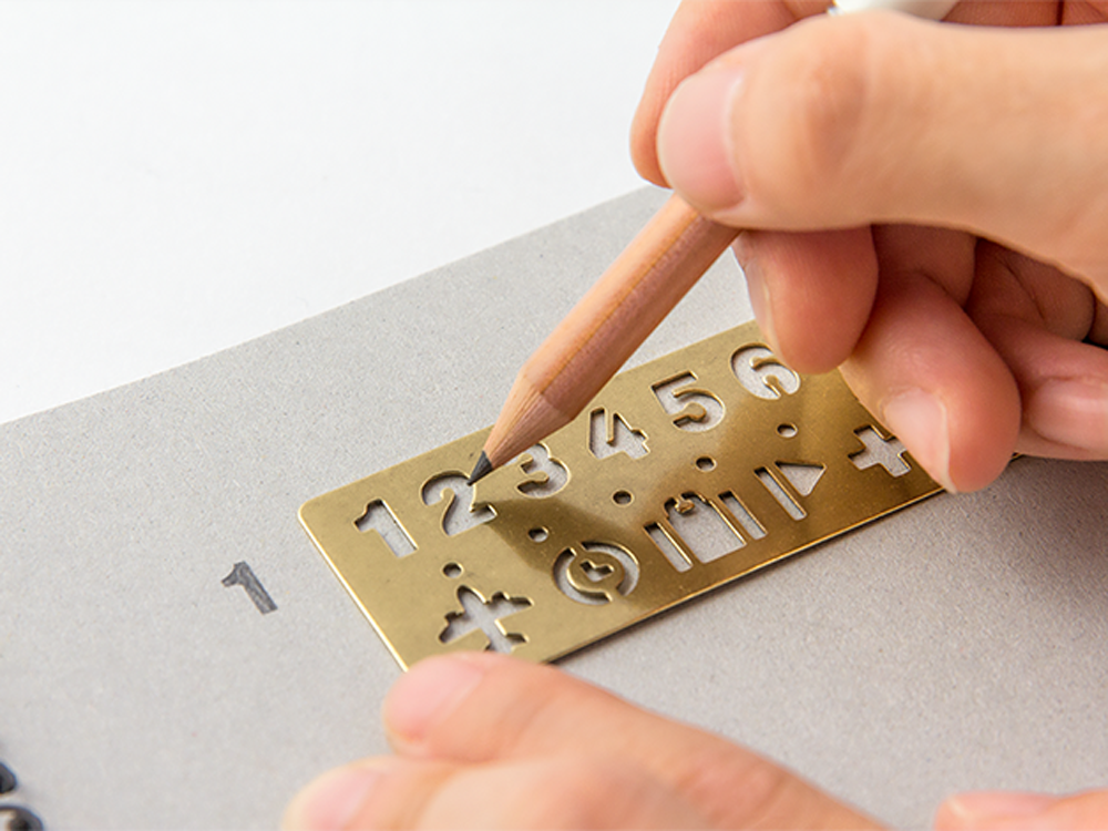 Brass Template Bookmark - Numbers