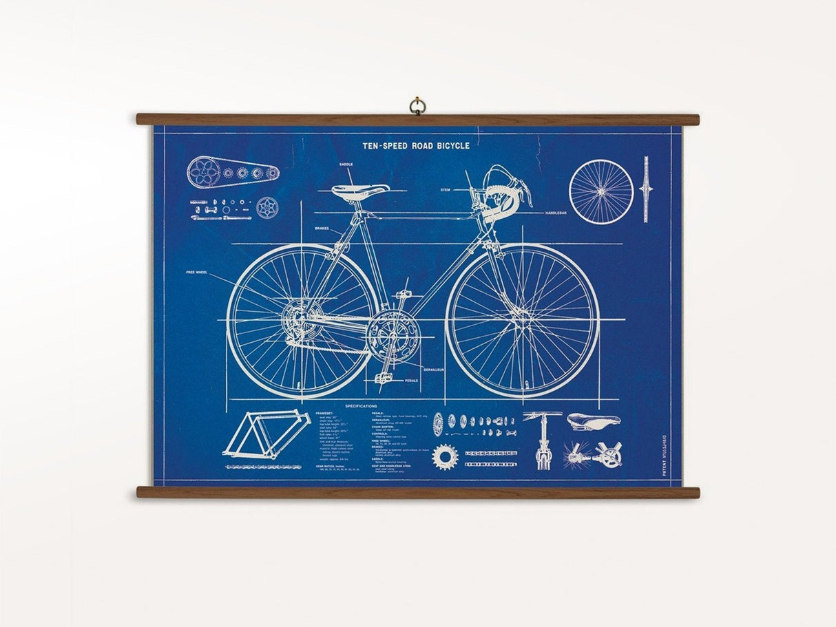 Cavallini Vintage School Chart - Bicycle