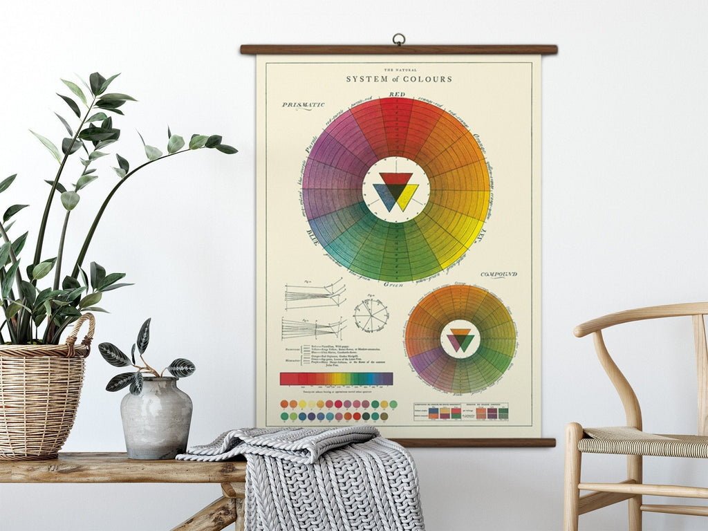 Cavallini Vintage School Chart - Color Wheel