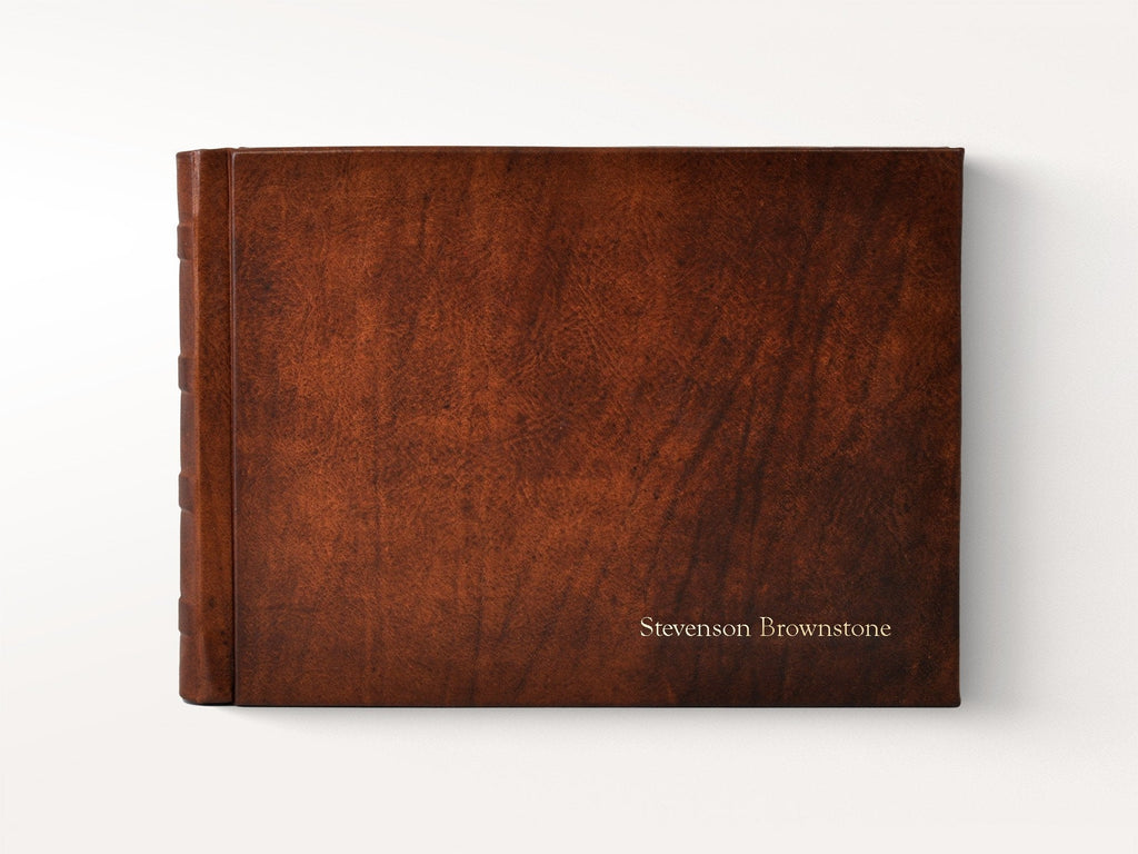 Chestnut Italian Leather Guest Book