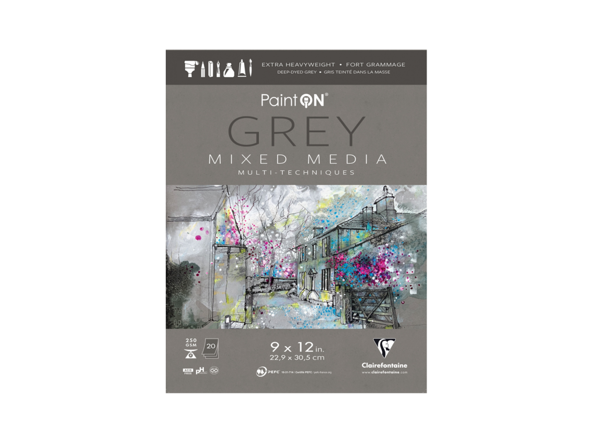 Clairefontaine PaintON Mixed Media Artist Pad Grey