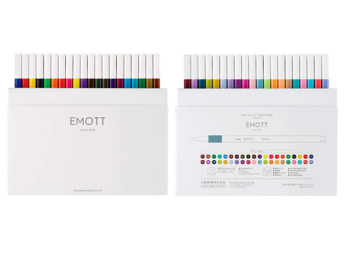 UNI EMOTT EVERFINE FINELINERS  Unboxing and Swatching 