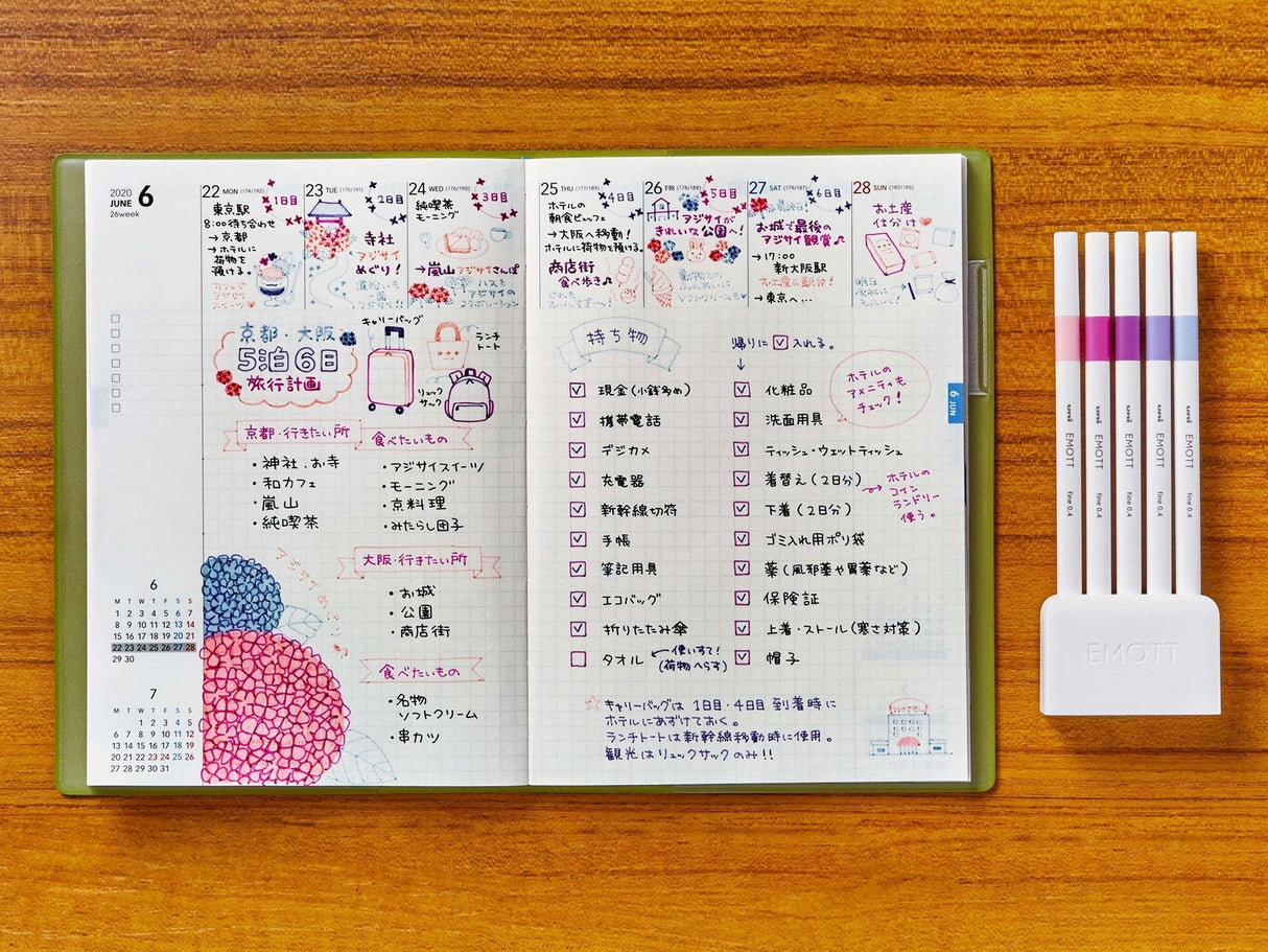 Emott Ever Fine Color Liners Set of 5 - Floral Colors