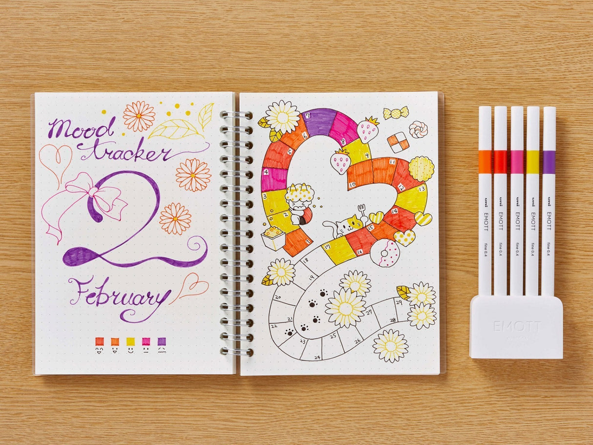 Emott Ever Fine Color Liners Set of 5 - Passion Colors