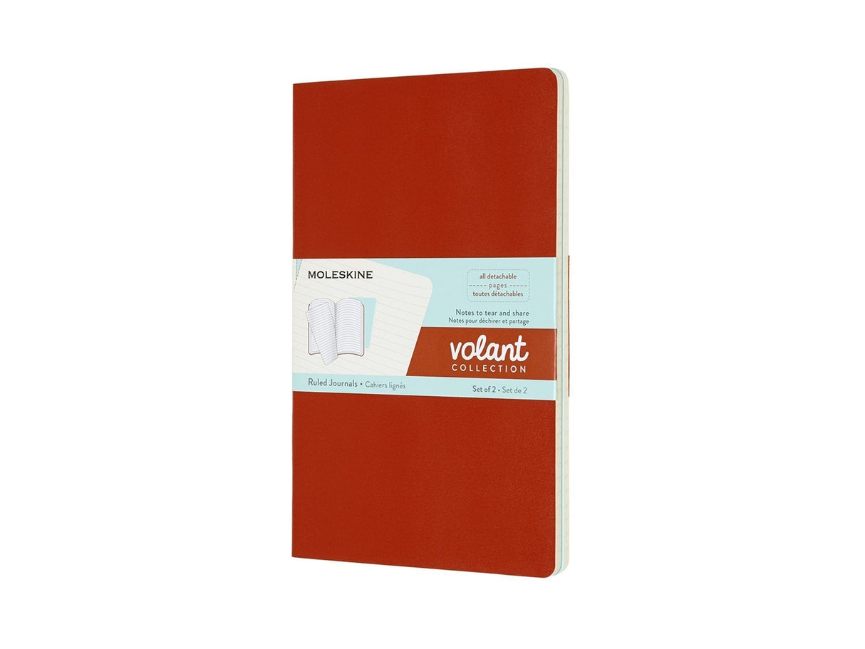 Moleskine Volant Journals Coral Orange / Aquamarine Blue