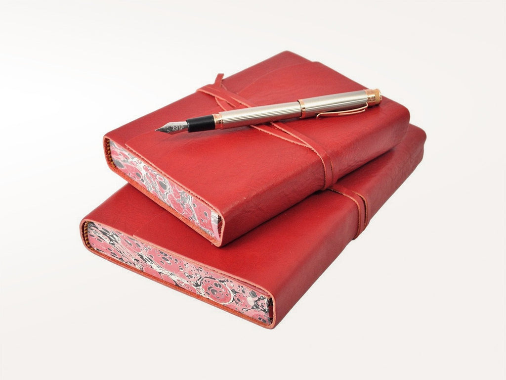 Roma Lussa Leather Journal - Red