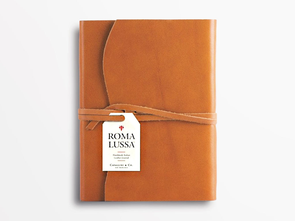 Roma Lussa Leather Journal - Tan