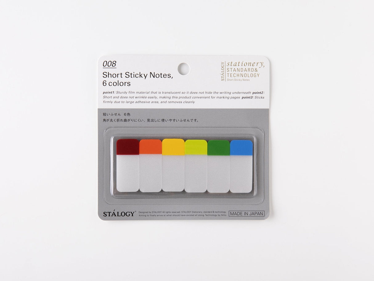 Stalogy Short Sticky Notes 6 Colors A