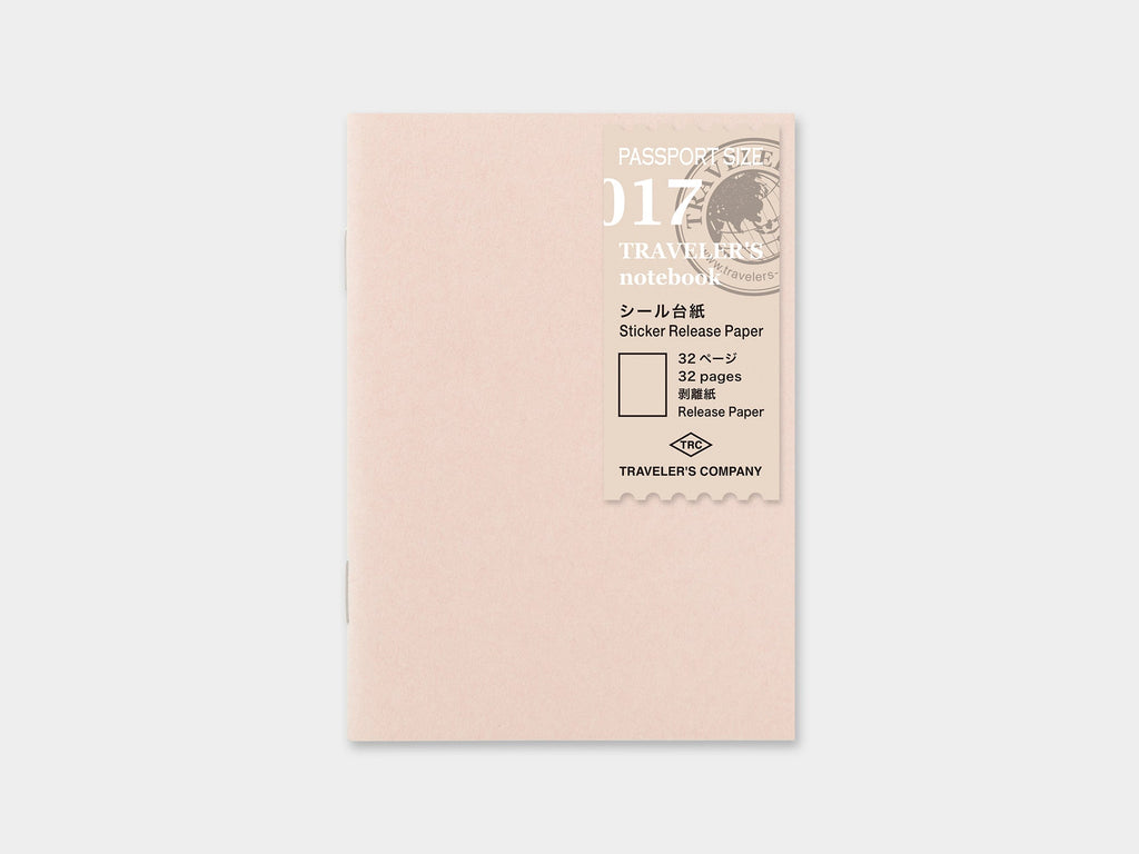 017 Sticker Release Paper Refill TRAVELER'S Notebook - Passport Size