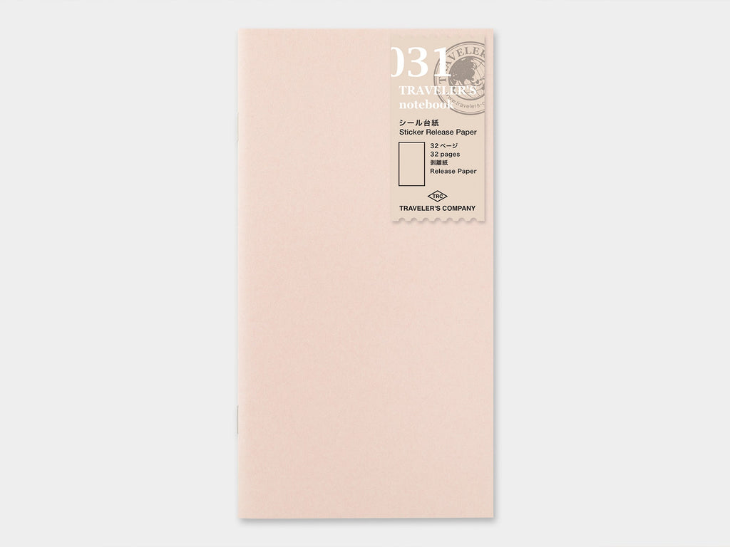 031 Sticker Release Paper Refill TRAVELER'S Notebook - Regular Size
