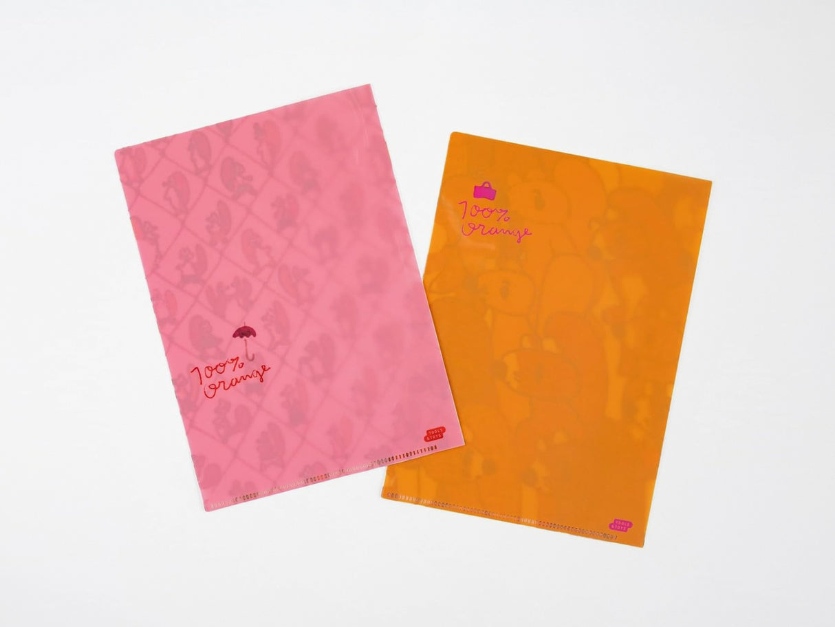 100%ORANGE Hobonichi Folder Set of 2 for A5 Size - Squirrel Squadron