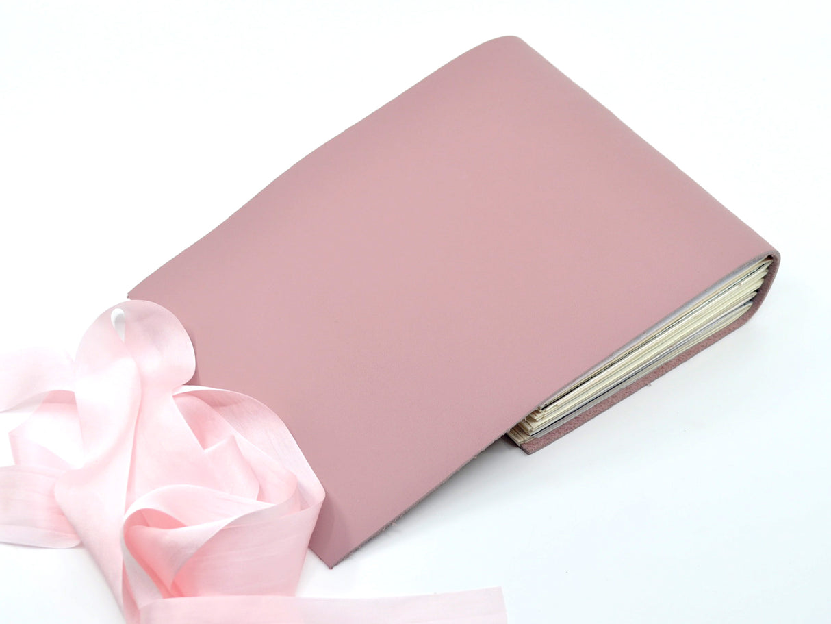 Rose Quartz One of a Kind Leather Journal