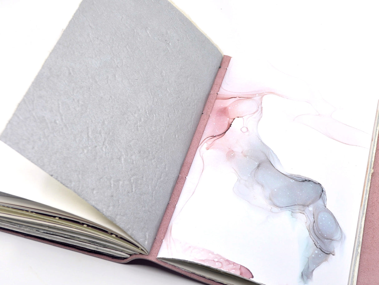 Silvery Blush One of a Kind Leather Journal