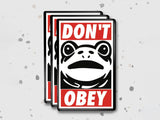 Portland Frog "Don't Obey" Magnet