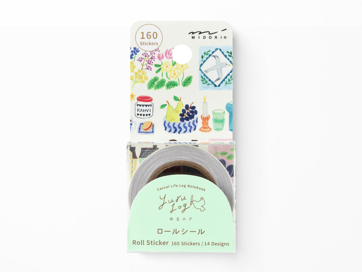 Midori Yuru Log Roll Sticker Stamps