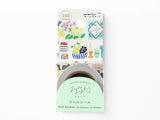 Midori Yuru Log Roll Sticker Stamps