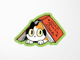 Eat Purr Love Book Cat Vinyl Sticker