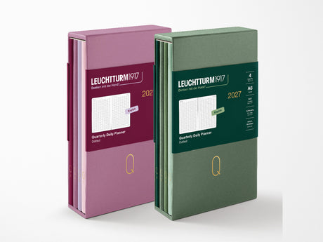 2027 Leuchtturm 1917 Quarterly Planner Set of 4 - Shades of Green