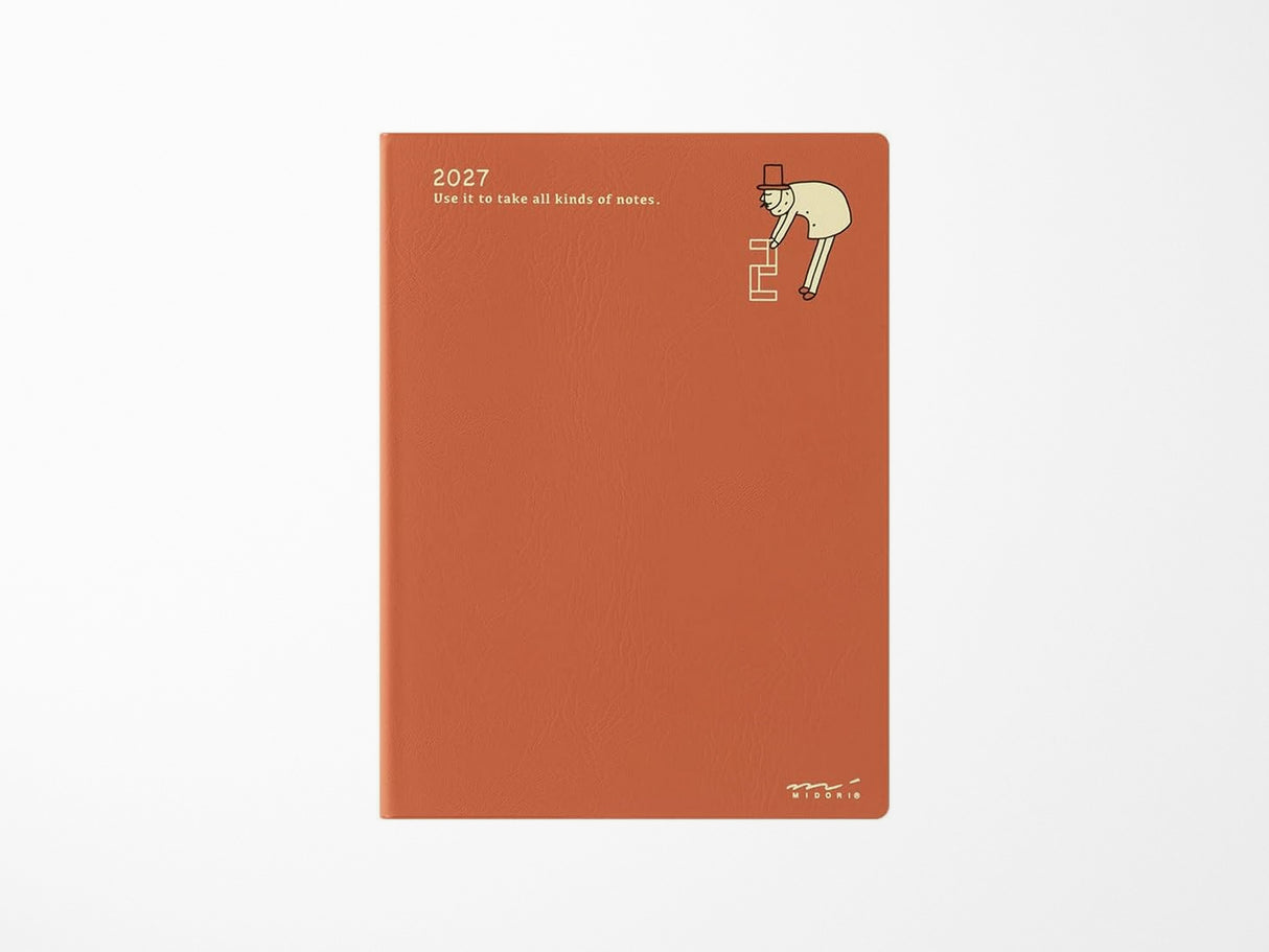 Midori Pocket Diary A6 Monthly Ojisan 2027