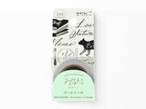 Midori Yuru Log Roll Sticker Calligraphy