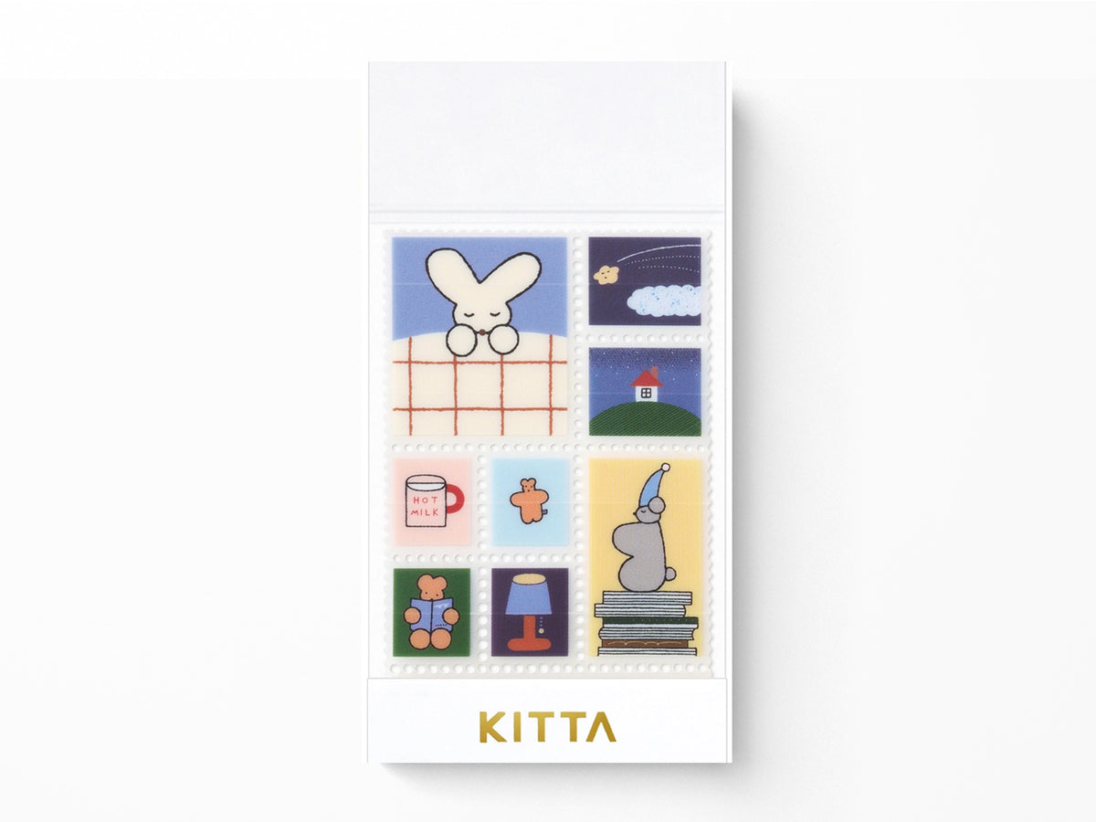 Kitta Washi Stamp Style Stickers - Bedtime