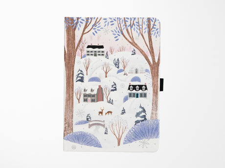 Winter Village A5 Dot Grid Journal
