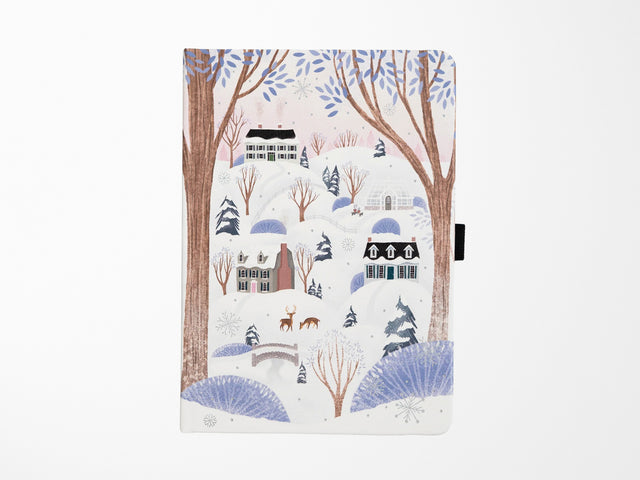 Winter Village A5 Dot Grid Journal
