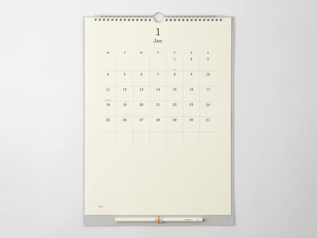 MD Product Wall Calendar Ring Bound with Pencil 2027