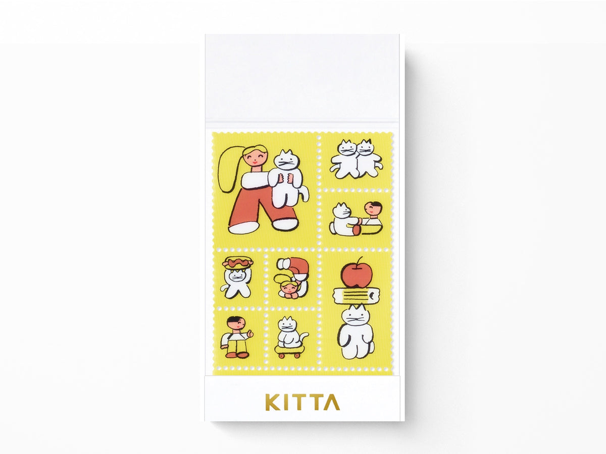 Kitta Washi Stamp Style Stickers - Playmates