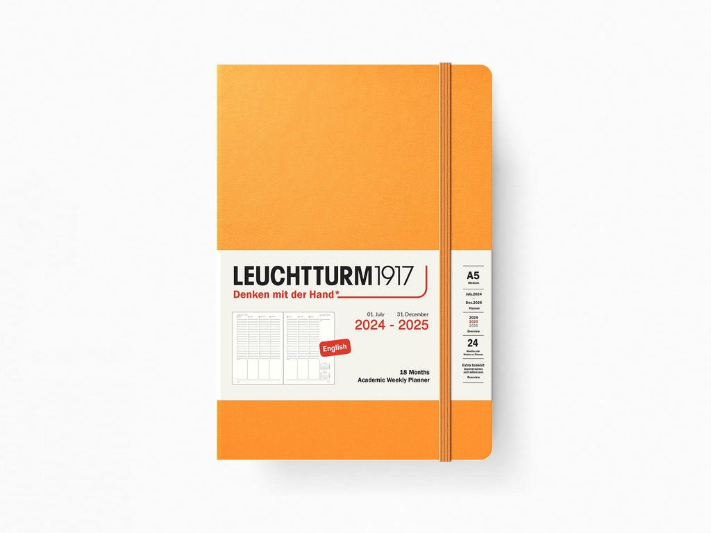 2025 Leuchtturm 1917 18 Month Academic Planner - APRICOT Hardcover