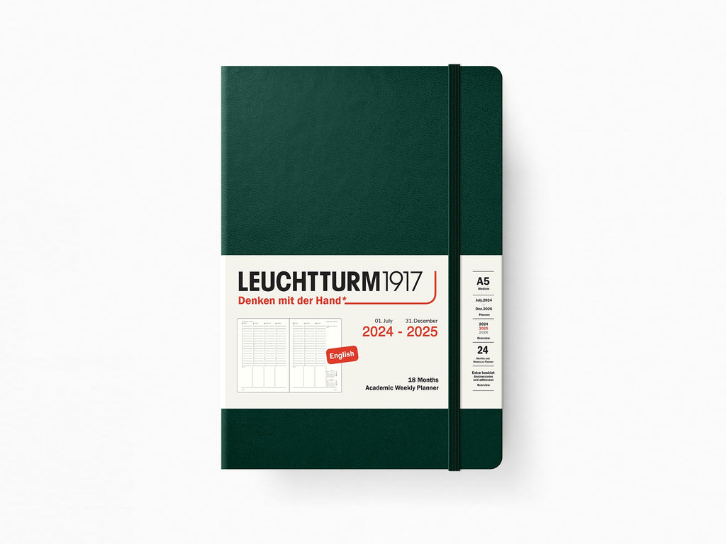 2025 Leuchtturm 1917 18 Month Academic Planner - FOREST GREEN Hardcover