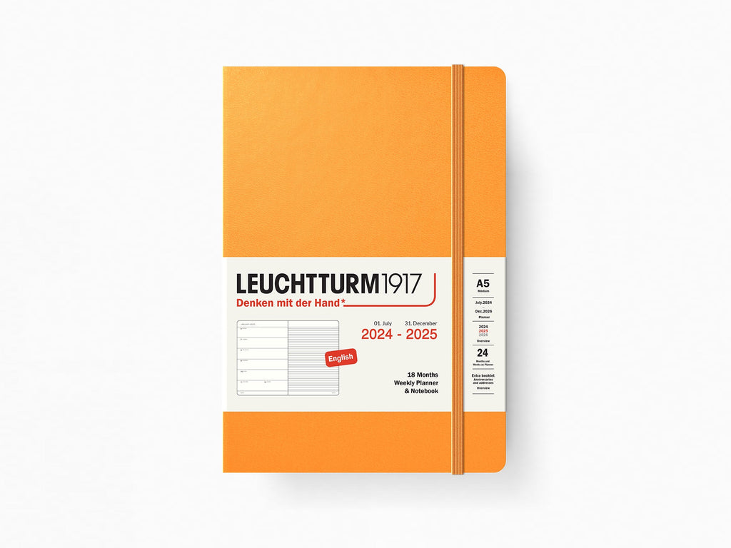 2025 Leuchtturm 1917 18 Month Weekly Planner & Notebook - APRICOT Hardcover