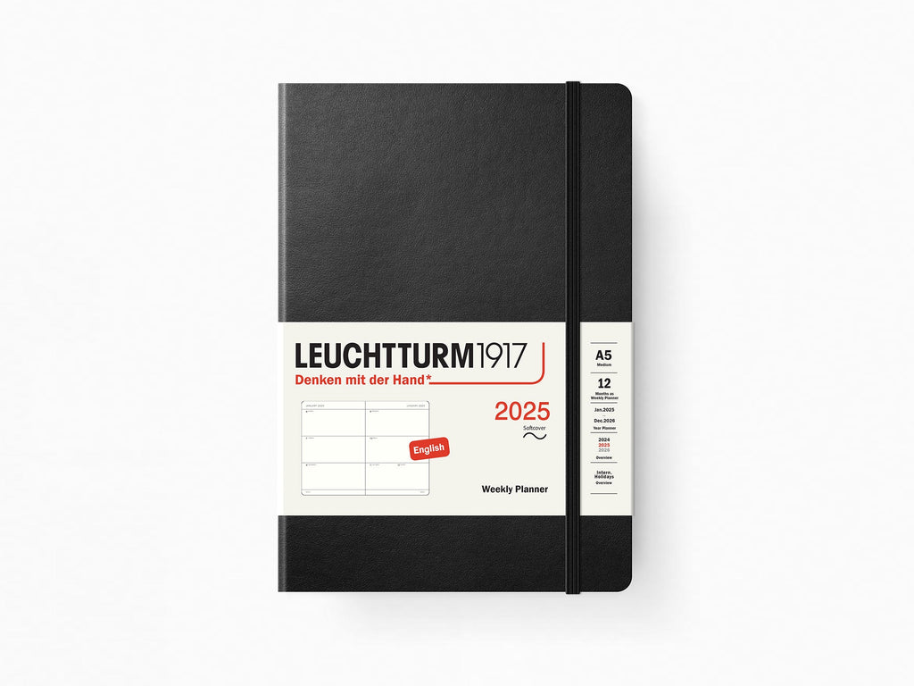 2025 Leuchtturm 1917 Weekly Planner - BLACK Softcover