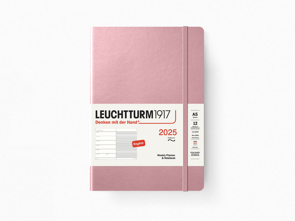 2025 Leuchtturm 1917 Weekly Planner & Notebook - POWDER Softcover, Ruled Pages