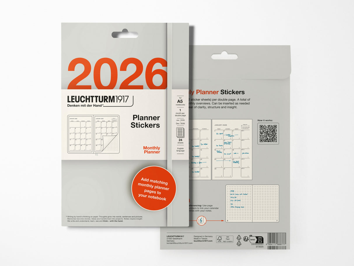 2026 Leuchtturm 1917 Monthly Planner Stickers