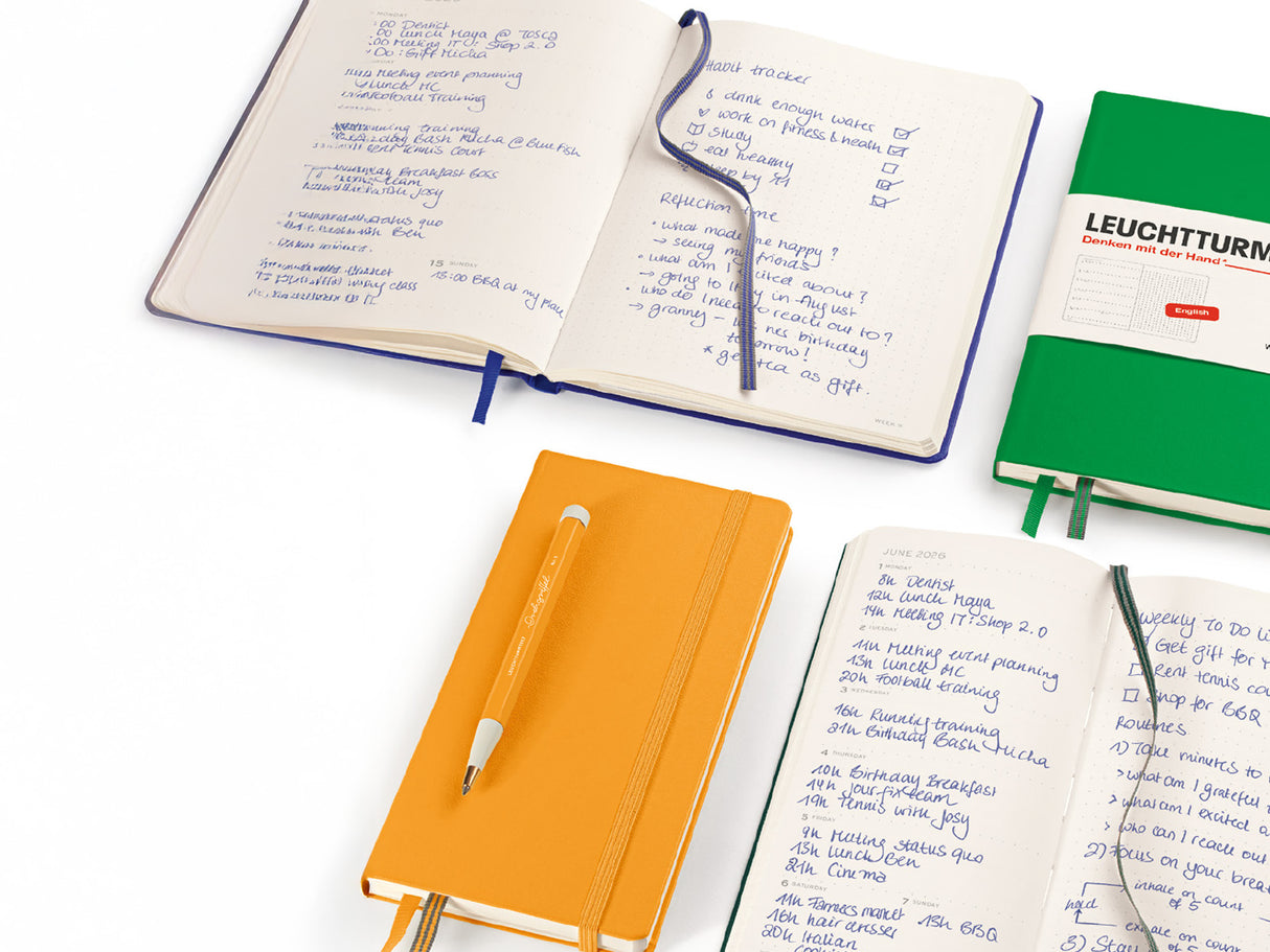 2026 Leuchtturm 1917 Weekly Planner & Notebook - INK Hardcover, Dotted Pages