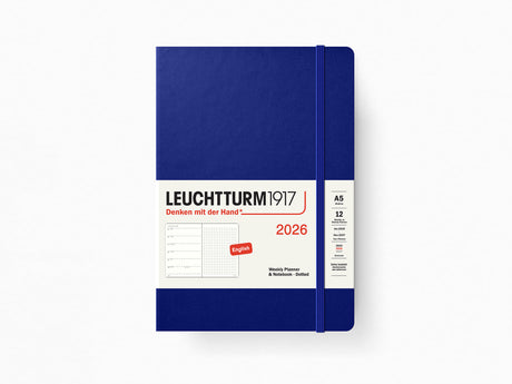 2026 Leuchtturm 1917 Weekly Planner & Notebook - INK Hardcover, Dotted Pages