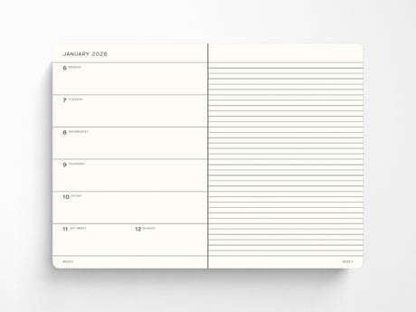 2026 Leuchtturm 1917 Weekly Planner & Notebook - RISING SUN Softcover, Ruled Pages