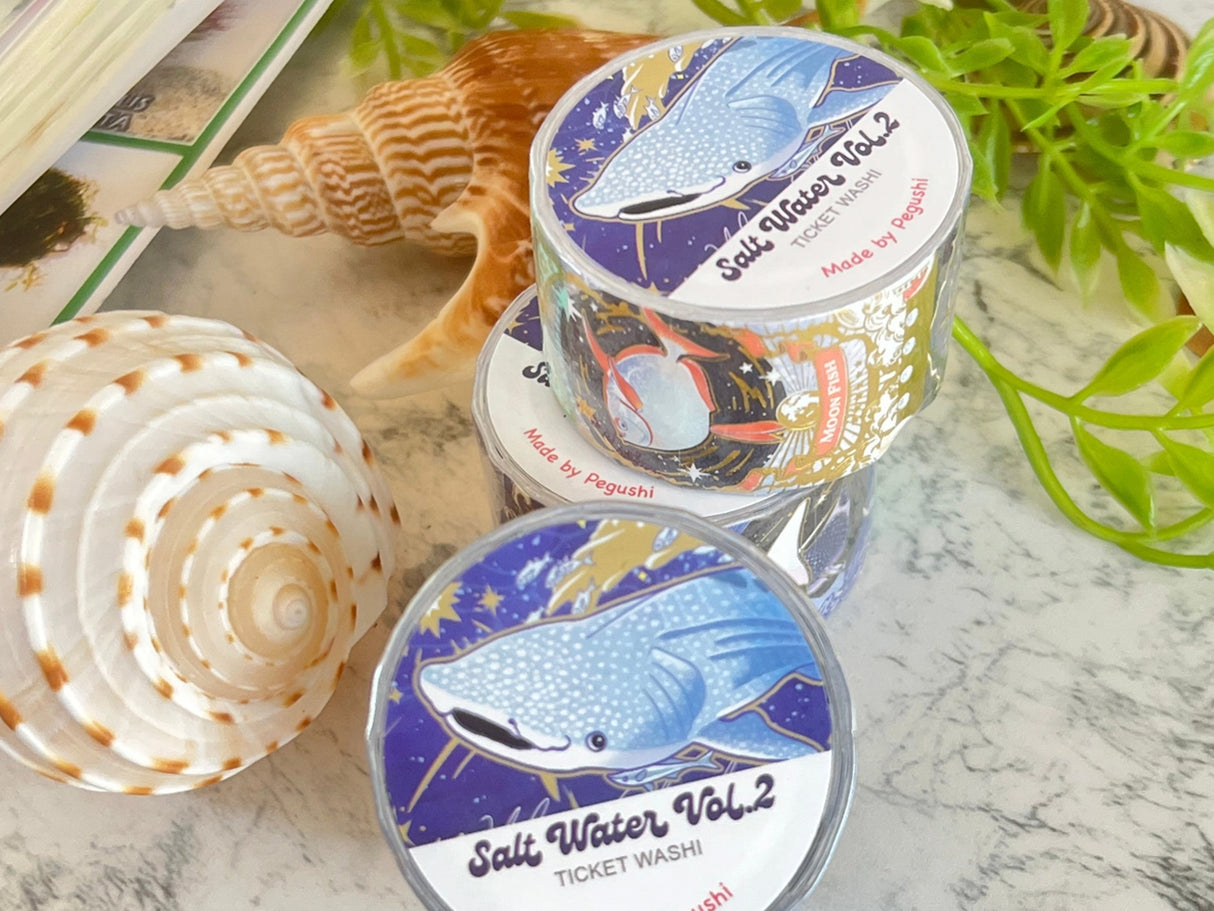 Gold Foil Saltwater Ticket Washi Tape Vol. 2